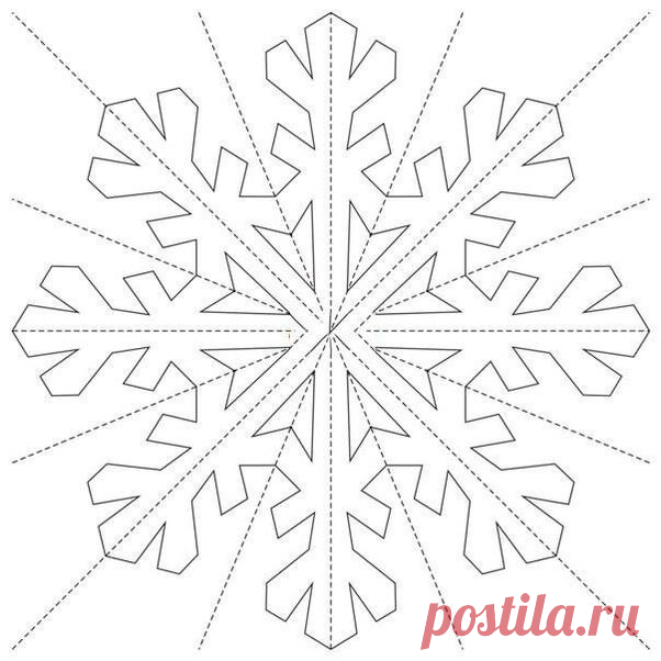 ​Шаблоны для вырезания снежинок