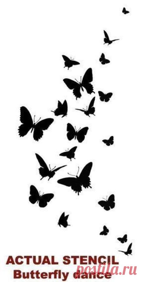 Wall stencil Butterfly Dance - Easy Wall Stencil for Nursery Decor - Better than…