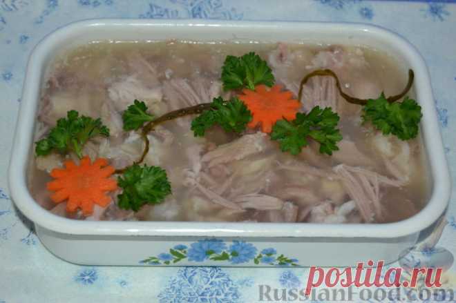 Рецепт: Холодец из свиной рульки и курицы на RussianFood.com
