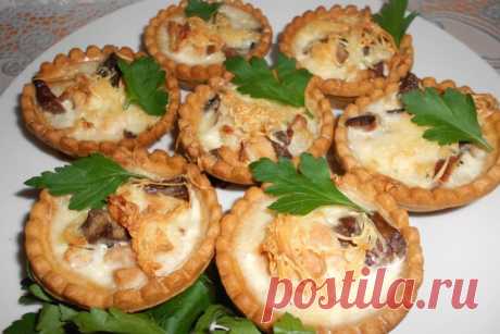 15 лучших рецептов тарталеток с курицей и грибами
