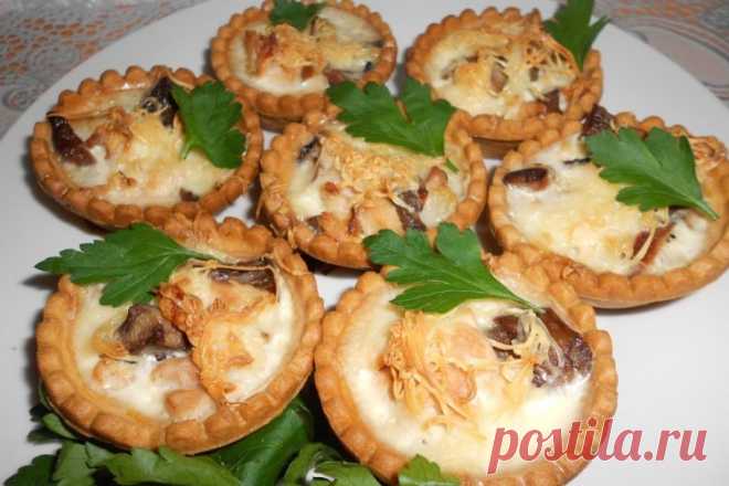 15 лучших рецептов тарталеток с курицей и грибами