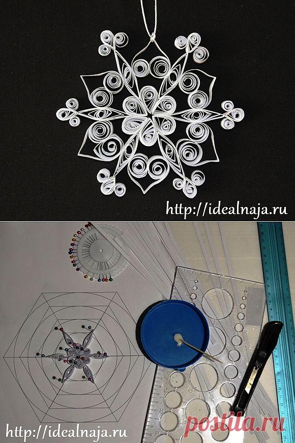 Квиллинг снежинки мастер класс | Женский сайт "Идеальная"