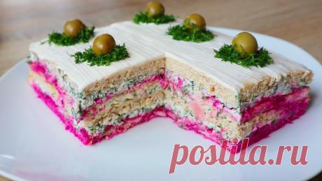 Мясной закусочный торт