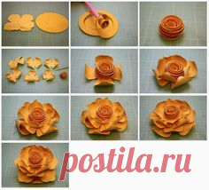 Объемные цветы из бумаги своими руками