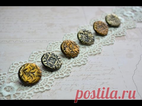 Пуговицы из полимерной глины. Мастер класс. Buttons from polymer clay