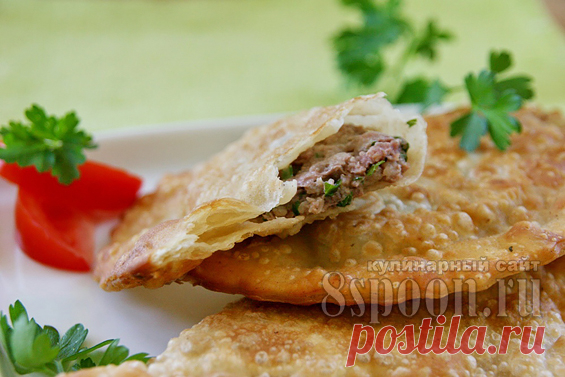 Чебуреки с мясом (очень удачное хрусткое тесто) - 8spoon.ru