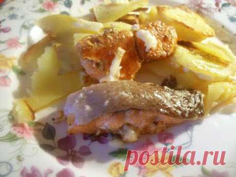 Рыба запеченная с картофелем