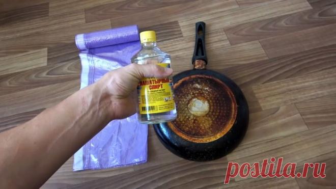 Удаляем многолетний нагар со сковороды легко