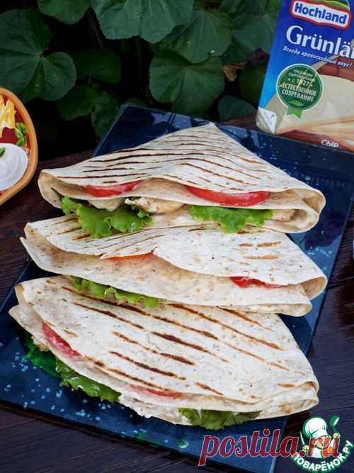 Сэндвич-гриль из лаваша – кулинарный рецепт