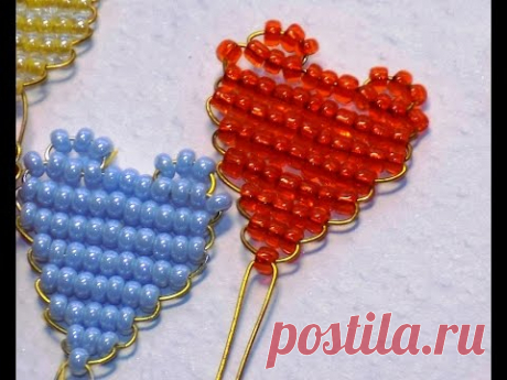 Сердце из бисера. Схема плетения