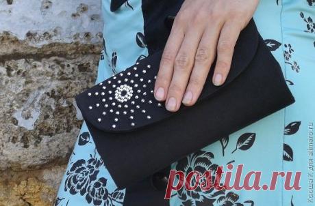 Объемный клатч на жесткой основе / Хенд мейд