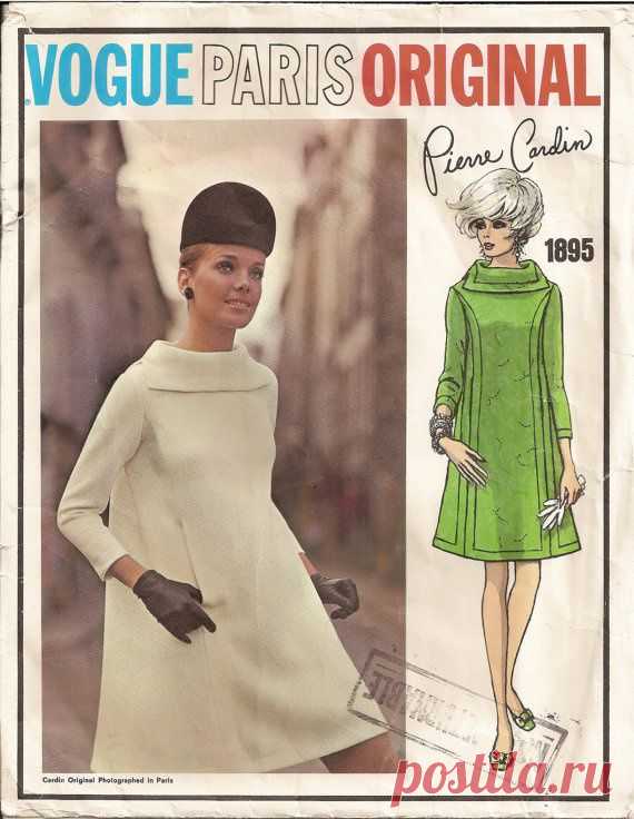 Vogue 1895 Sewing Pattern Vintage Pierre Cardin Sewing Pattern Vogue Paris…