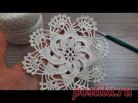 Super Very Beautiful Flower Crochet Motif knitting Online Tutorial for beginners Tığ işi Örgü Model