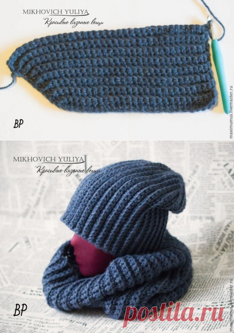 Вяжем шапку бинни крючком