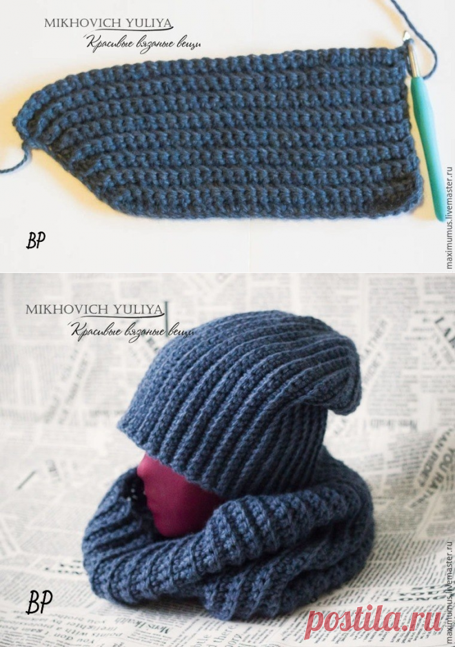 Вяжем шапку бинни крючком