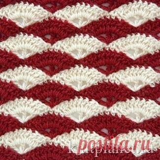 Многоцветный узор крючком