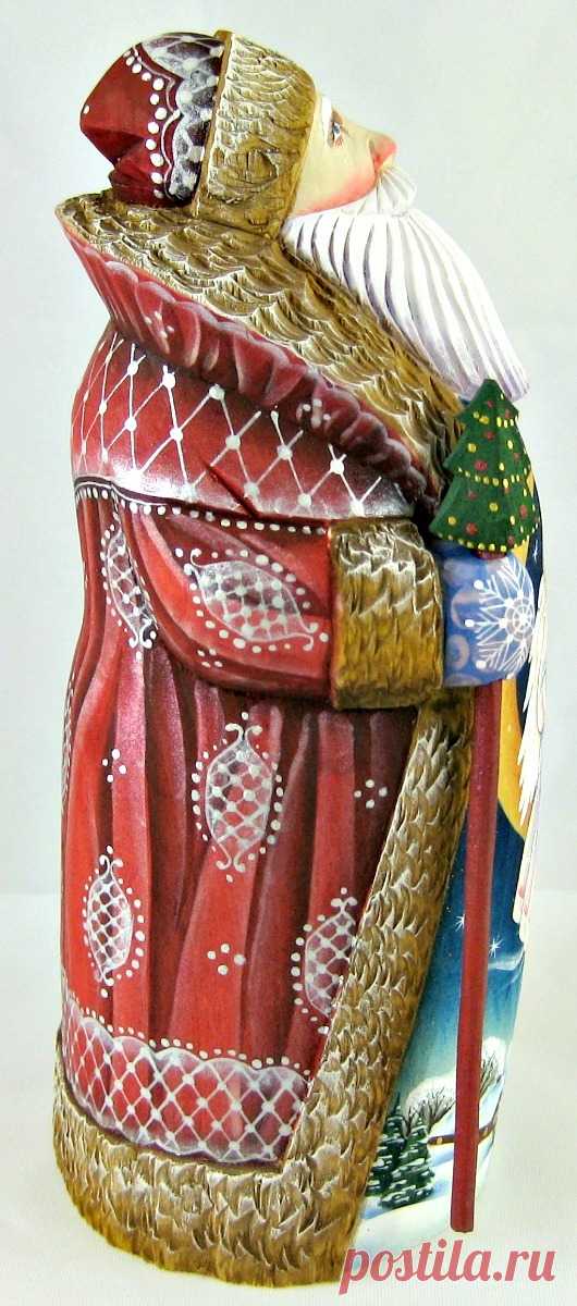 Christmas Angel, Russian santa, grandfather frost, carved santa, handmade santa, wooden santa, collectible santa, rare santa, russian christmas