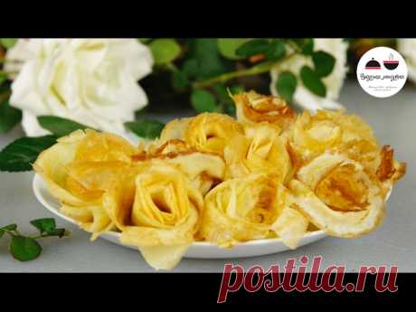 РОЗЫ ИЗ БЛИНОВ  Как красиво подать блины  Roses of Pancakes