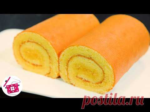 Простой БИСКВИТНЫЙ РУЛЕТ к Чаю! Лучше Торта и готовь хоть Каждый День! Готовим ДОМА