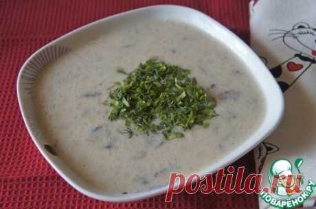 Немецкий сырный суп  с грибами и мясным фаршем