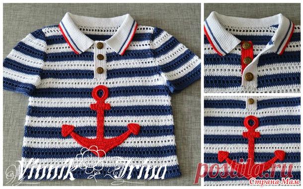 Футболка-поло и кепка - продолжение морской поэмы - Вязание для детей - Страна Мам