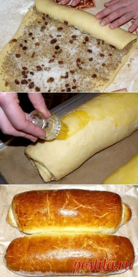 Дрожжевой рулет с орехами и изюмом | Рецепты Ирины Бражко