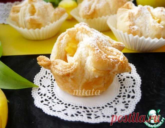 Слойки с яблоком и пудингом – кулинарный рецепт