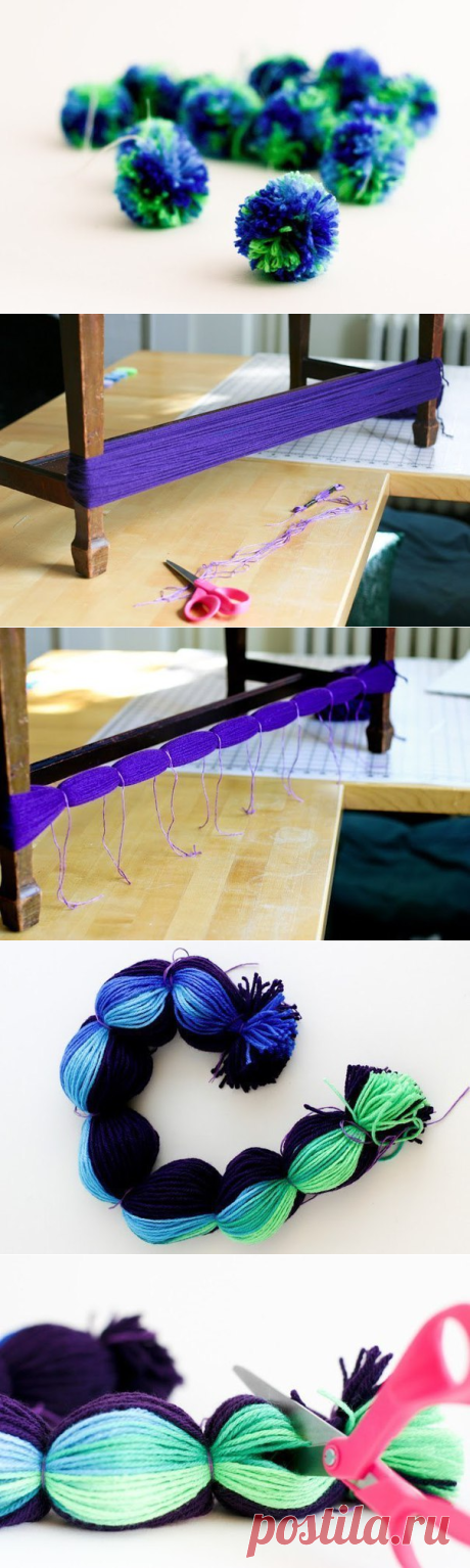 Делаем много-много помпонов одним махом — Сделай сам, идеи для творчества - DIY Ideas