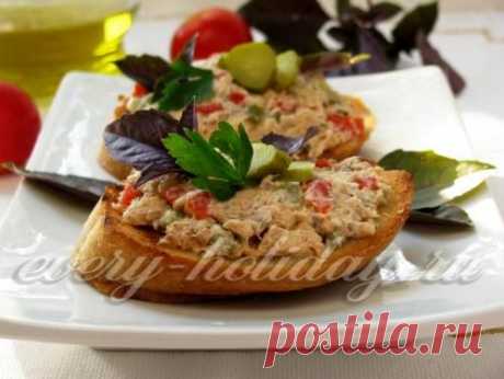 Гренки с рыбой
