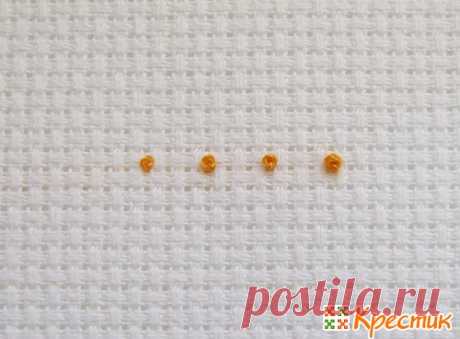 Французский узелок в вышивке | Крестик