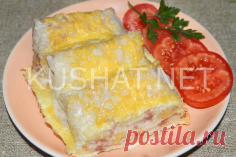 Горячая закуска из лаваша с сыром и колбасой. Пошаговый рецепт с фото - Кушать нет