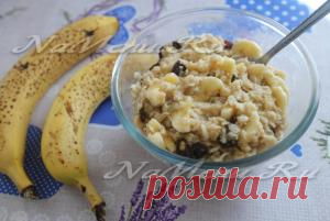 Овсяная каша с бананом
