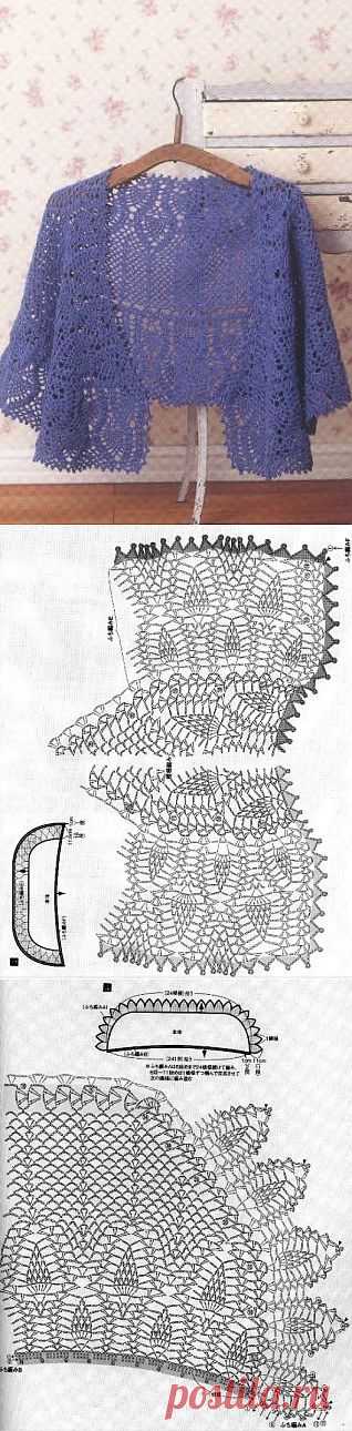Связать шаль крючком