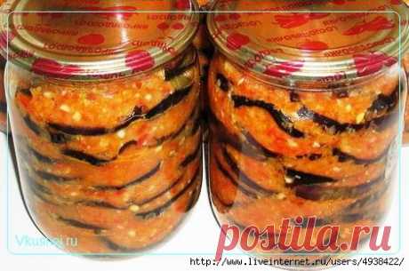 Закуска «Кобра» из синеньких. Заготовки на зиму.