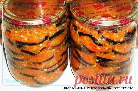 Закуска «Кобра» из синеньких. Заготовки на зиму.