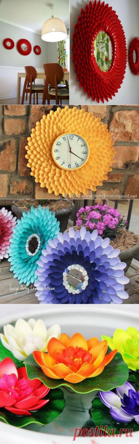 Оригинальные идеи из одноразовых ложек!!! | ЖЕНСКИЙ МИР