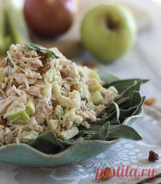 Куриный салат с яблоками | Вкуснолог...