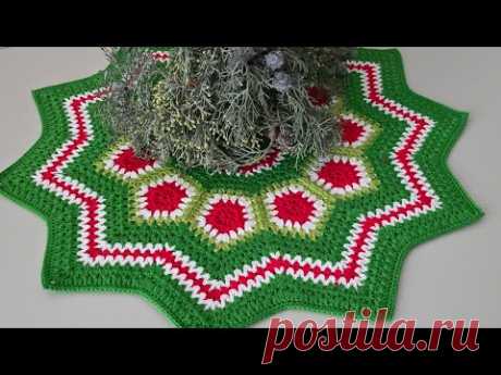 🎄🎉Невероятно простая юбка крючком в виде сосны для рождественских украшений