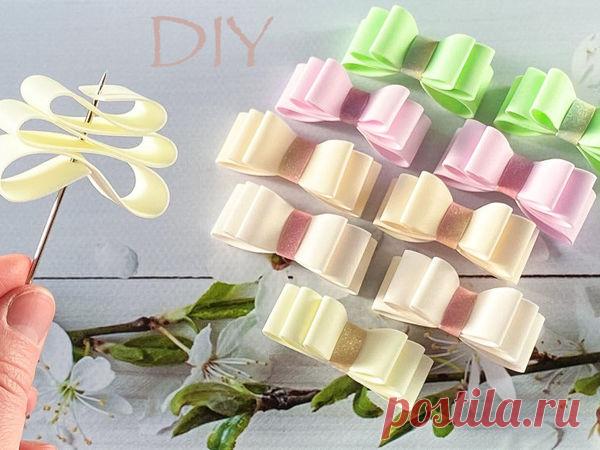 Создаём красивые бантики быстрым способом без шаблонов | Журнал Ярмарки Мастеров