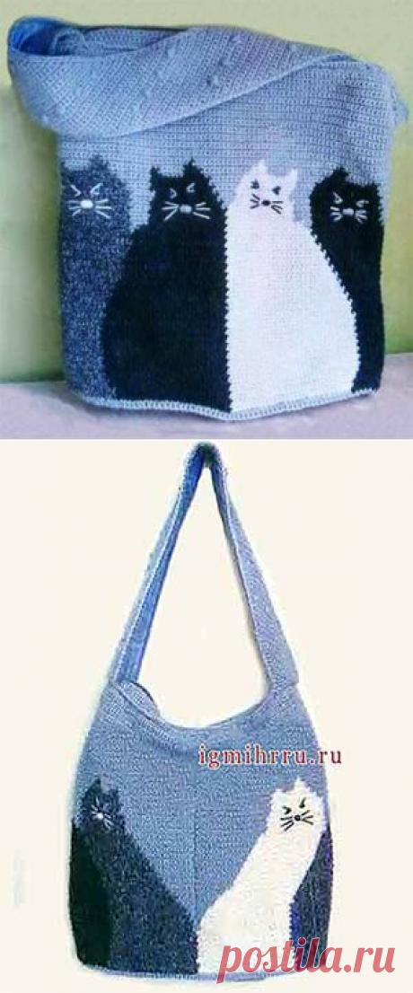 Сумка &quot;Важные коты&quot; | Искусница
