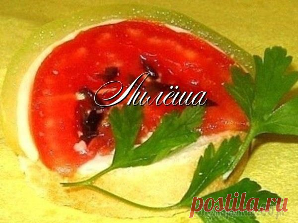 Оригинальный бутерброд "Арбузный ломтик"