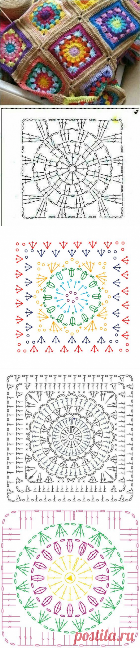 Простые в исполнении квадратные мотивы