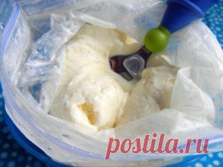 Домашнее мороженое в мешочке