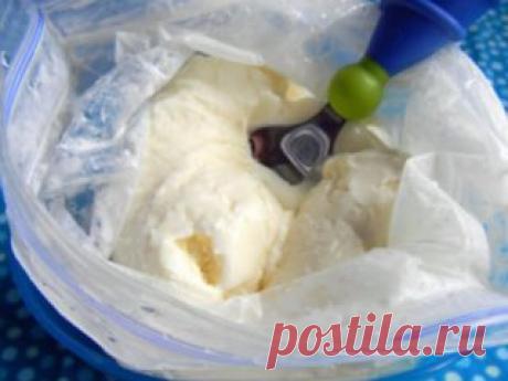 Домашнее мороженое в мешочке