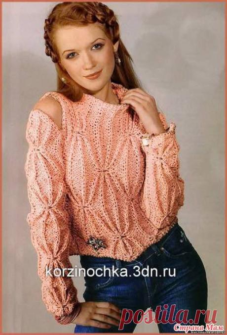 Вязаный розовый джемпер - Вязание - Страна Мам