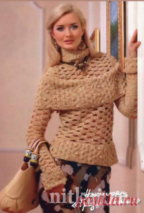 Вязанная ажурная кофточка » Ниткой - вязаные вещи для вашего дома, вязание крючком, вязание спицами, схемы вязания