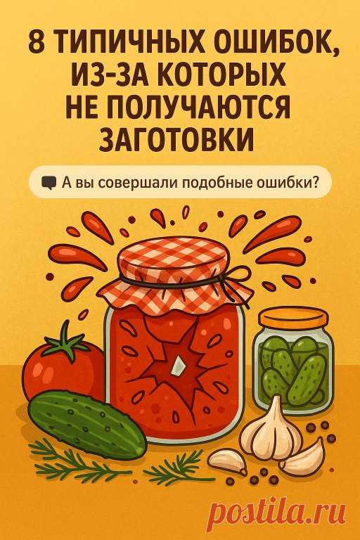🥫 Почему "взорвались" банки? 8 ошибок, которые... | Интересный контент в группе Моя Кухня.Bкусная еда с любовью