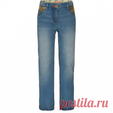 Джинсы для девочки, цвет светлый индиго