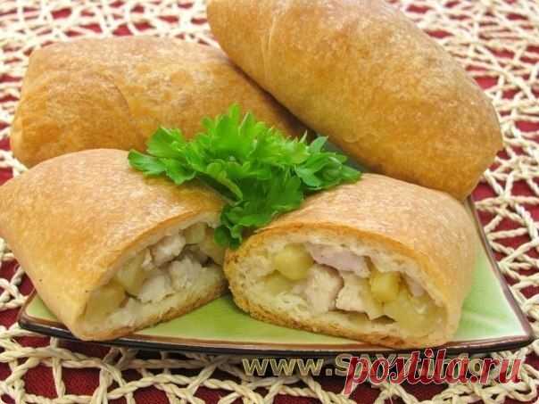 Как приготовить слоеные пирожки с курицей и картофелем - рецепт, ингридиенты и фотографии