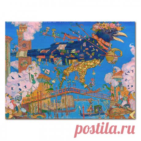 "Ворон-великан" Керамическая плитка 15х20 см - купить по выгодной цене | Artangels.ru